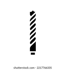 spur wood drill bit glyph icon vector. spur wood drill bit sign. isolated symbol illustration