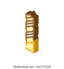 spur wood drill bit isometric icon vector. spur wood drill bit sign. isolated symbol illustration