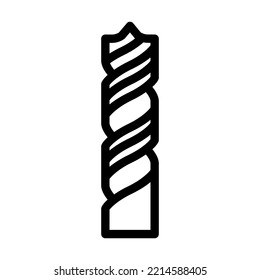 spur wood drill bit line icon vector. spur wood drill bit sign. isolated contour symbol black illustration