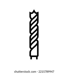 spur wood drill bit line icon vector. spur wood drill bit sign. isolated contour symbol black illustration