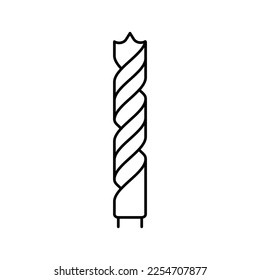 spur wood drill bit line icon vector. spur wood drill bit sign. isolated contour symbol black illustration