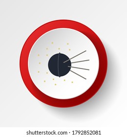 Sputnik colored button icon. Element of space illustration. Signs and symbols icon can be used for web, logo, mobile app, UI, UX