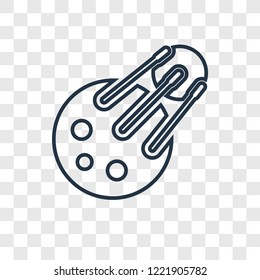 Sputnik concept vector linear icon isolated on transparent background, Sputnik concept transparency concept in outline style