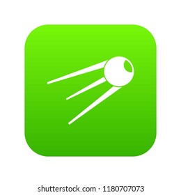 Sputnik icon digital green for any design isolated on white vector illustration