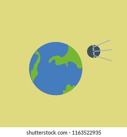 Sputnik icon vector