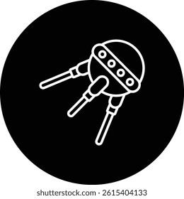 Sputnik vector icon. Can be used for printing, mobile and web applications.