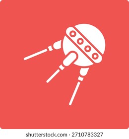 Sputnik vector icon. Can be used for printing, mobile and web applications.