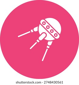 Sputnik vector icon. Can be used for printing, mobile and web applications.