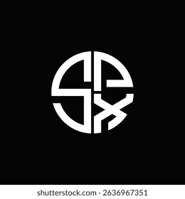 SPX logo SPX icon SPX monogram SPX letter minimalist Circle flat Unique modern abstract logo design.
