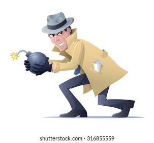Spy About To Set Off A Bomb