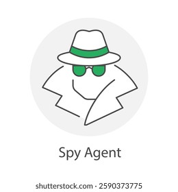 Spy Agent – Disguised Figure Representing Cyber Espionage