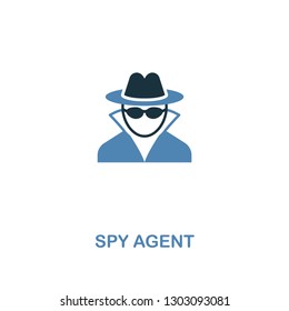 Spy Agent icon in 2 colors style design. Premium symbol from security icons collection. Pixel perfect Spy Agent icon for web ui and ux, apps, software usage.