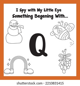 I Spy Animals worksheet vector