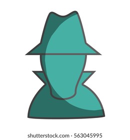 spy avatar isolated icon