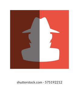 spy avatar isolated icon