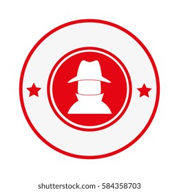 spy avatar isolated icon
