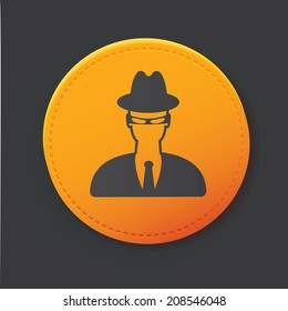 Spy button,clean vector