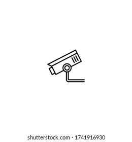 spy cam icon. simple, flat, black, outline. airport icon set.