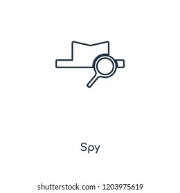 Spy concept line icon. Linear Spy concept outline symbol design. This simple element illustration can be used for web and mobile UI/UX.
