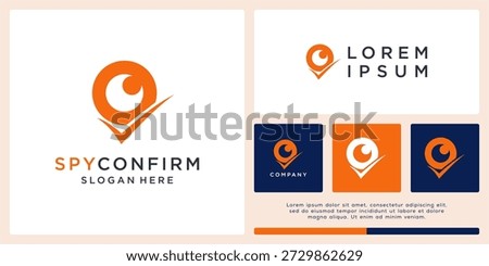 Spy confirm logo design with check mark.