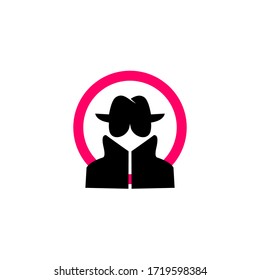 spy, Detective agency vector sign. Vintage label. Private detective logo.