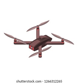 Spy drone icon. Isometric of spy drone vector icon for web design isolated on white background
