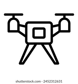 Spy drone icon outline vector. Aerial camera. Web control