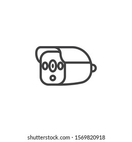 Spy dvr recorder line icon. linear style sign for mobile concept and web design. DVR camera recorder outline vector icon. Symbol, logo illustration. Vector graphics