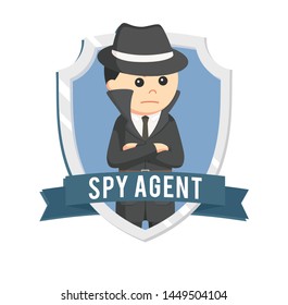 Spy Emblem job info design vector illustration