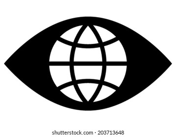 Icono de ojo espía