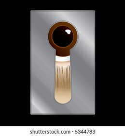spy - the eye peep through a keyhole (vector)