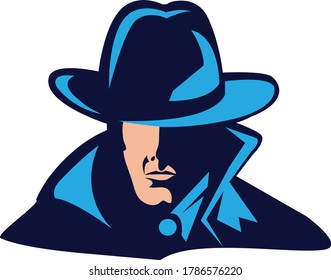 Espía Con Vector De Sombrero Fedora