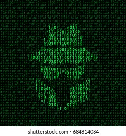 spy icon with binary code. vector illustration - eps 8