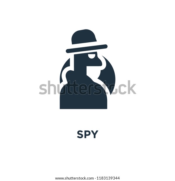 Spy Icon Black Filled Vector Illustration Stock Vector (Royalty Free ...