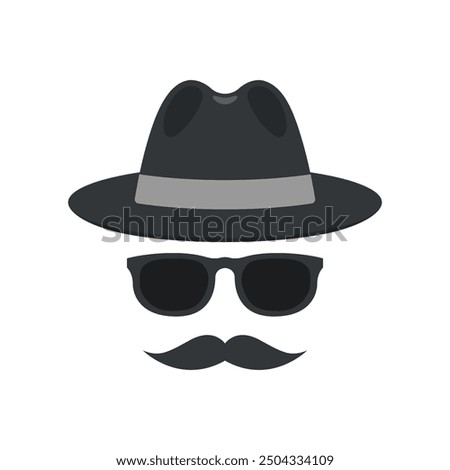 Spy icon. Browse the web privately in Incognito mode. VPN. Virtual private network. Vector icon isolated on white background