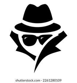 Spy icon. Detective or agent vector illustration