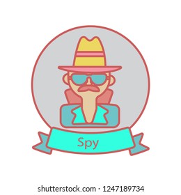 spy icon flat colors