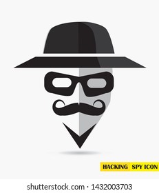 Spy icon, invisible icon. Spy sunglasses. Vector illustration