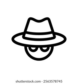 Spy Icon Line Style Design Web and Mobile Vector Illustration.