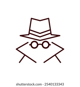 Spy icon logo design illustration