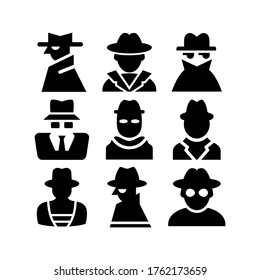 spy  icon or logo isolated sign symbol vector illustration - Collection of high quality black style vector icons

