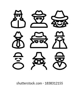 spy icon or logo isolated sign symbol vector illustration - Collection of high quality black style vector icons
