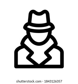 spy icon or logo isolated sign symbol vector illustration - high quality black style vector icons
