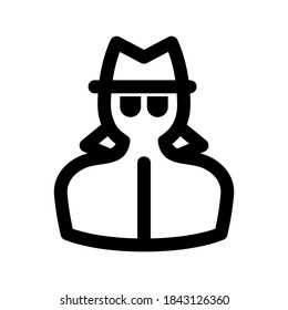 spy icon or logo isolated sign symbol vector illustration - high quality black style vector icons
