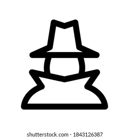 spy icon or logo isolated sign symbol vector illustration - high quality black style vector icons
