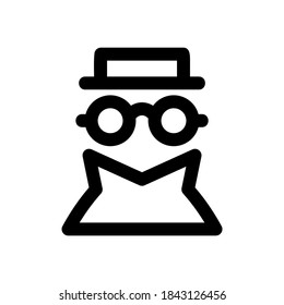 spy icon or logo isolated sign symbol vector illustration - high quality black style vector icons
