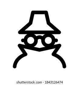 spy icon or logo isolated sign symbol vector illustration - high quality black style vector icons
