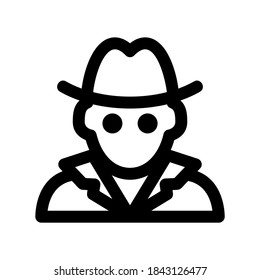 spy icon or logo isolated sign symbol vector illustration - high quality black style vector icons
