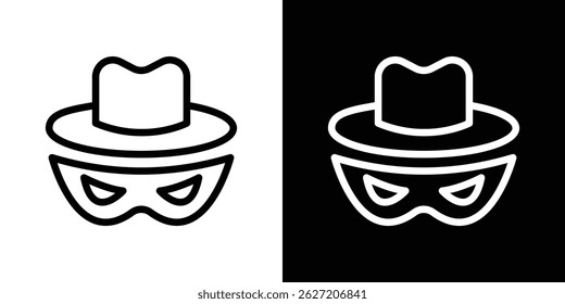 Ícone de espião. Vetor de tipo de logotipo definido