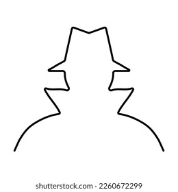 spy icon on white background, vector illustration.
